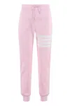 Thom Browne Cotton Piqué Trousers In Pink