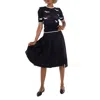 Thom Browne Cotton Pointelle Intarsia Hector Knit Top In Black