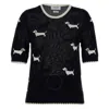 Thom Browne Hector Icon Pointelle-knit Top In Blue