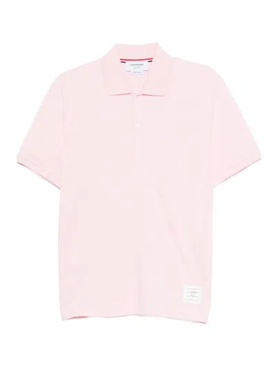 Thom Browne Light Pink Solid Polo
