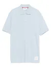 Thom Browne Cotton Polo Shirt In Blue