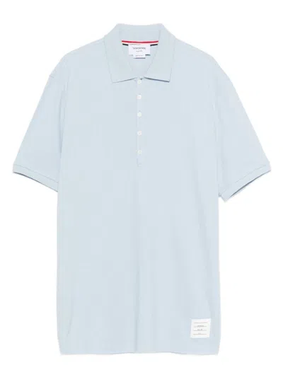 Thom Browne Cotton Polo Shirt In Blue