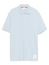 Thom Browne Cotton Polo Shirt In Blue