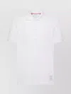 Thom Browne Cotton Polo Shirt Featuring Point Collar And Short Sleeves In White