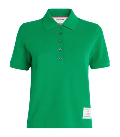 Thom Browne Cotton Polo Shirt In Green