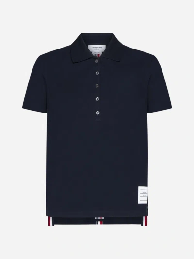 Thom Browne Polo In Navy