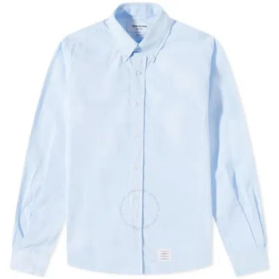 Thom Browne Cotton Poplin Long-sleeve Classic Shirt In Blue