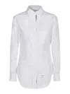 Thom Browne Women Logo Stripe Classic Shirt In White