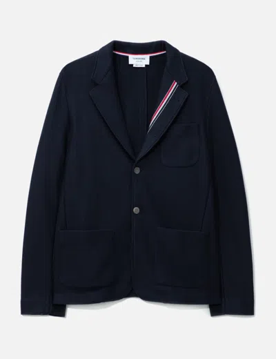 Thom Browne Cotton Sack Jacket In Blue