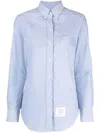 Thom Browne Button-up Shirt With Light Blue Tone And Classic Collar
