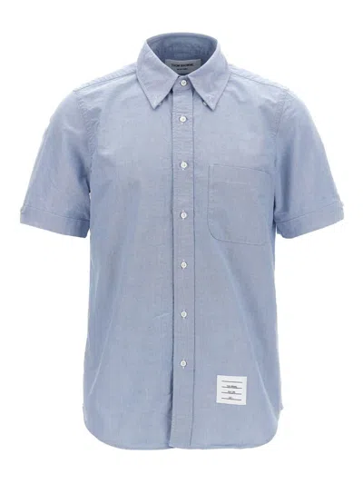 Thom Browne Cotton Shirt In Blue