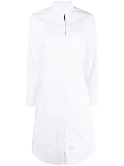 THOM BROWNE COTTON SHIRT DRESS
