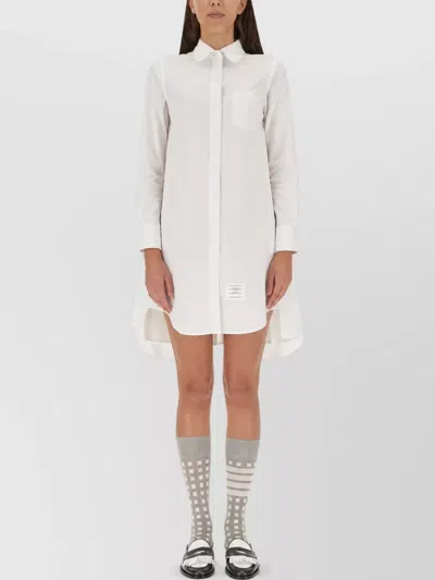 Thom Browne Cotton Shirt Dress In White