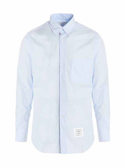 Thom Browne Cotton Shirt In Light Blue