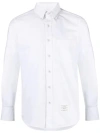 Thom Browne Signature Grosgrain Placket Shirt In White