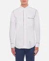 Thom Browne Straight Fit Cotton Shirt In Weiss
