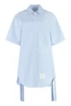 Thom Browne Cotton Shirtdress In Blue