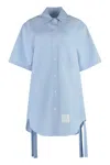 Thom Browne Cotton Shirtdress In Blue