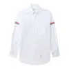 Thom Browne Cotton Shirt With Chest Pocket And Cuffed Sleeves
