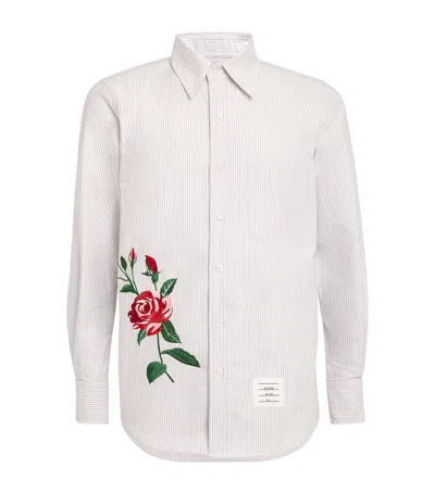 Thom Browne Cotton Straight-fit Shirt In Grey