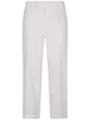 Thom Browne Cotton Trousers Straight Leg Back Pockets In 100 White