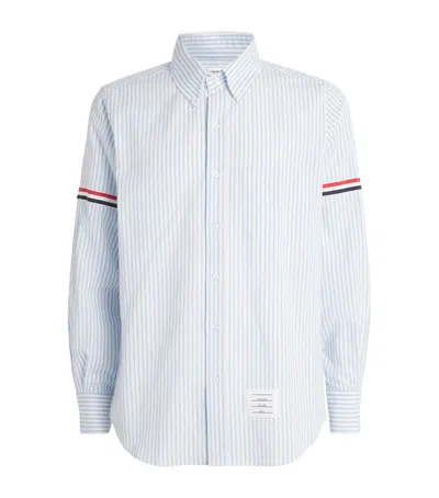 THOM BROWNE COTTON STRIPE TRICOLOUR SHIRT