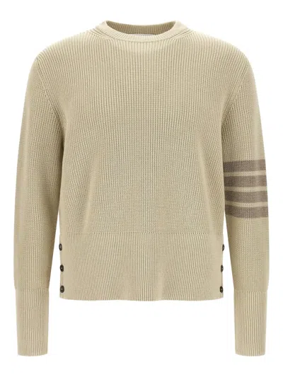 Thom Browne Cotton Sweater In Brown