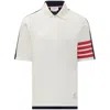 Thom Browne Polo Shirt Whit Iconic Bands