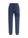 Thom Browne Blue Overdyed Solid Loopback 4 Bar Sweatpants In Blue