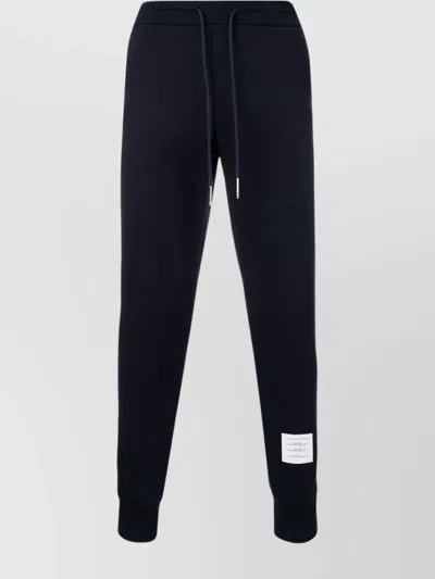 THOM BROWNE COTTON SWEATPANTS WITH RWB STRIPE DETAILING