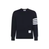 Thom Browne 4-bar Stripe Crewneck T-shirt In Blue