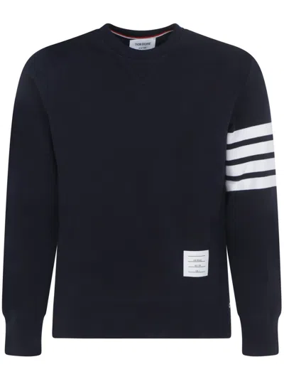 Thom Browne Cotton Sweatshirt In Blue