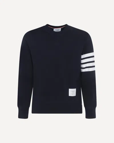 Thom Browne Cotton Sweatshirt In Blue