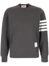 Thom Browne Classic Loopback 4-bar Sweatshirt Gray In Gray