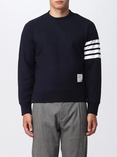 Thom Browne Classic Crewneck In Blue
