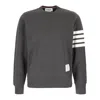 Thom Browne Classic Loop Back Sweatshirt With Engineered 4 Bar