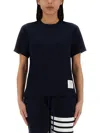 Thom Browne Relaxed Fit Back Pocket T-shirt In Blue