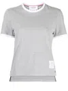 Thom Browne "ringer" T-shirt – Light Grey In Gray
