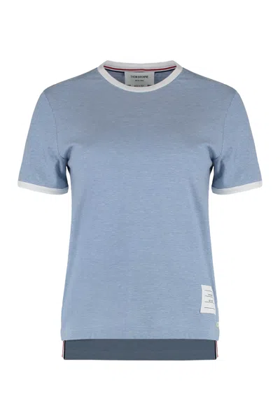 Thom Browne Cotton T-shirt In Blue
