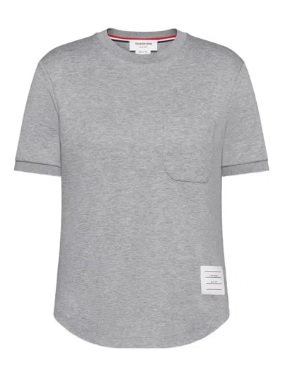 Thom Browne Cotton T-shirt In Gray