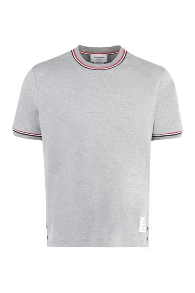 Thom Browne Cotton T-shirt In Gray