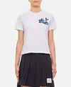 Thom Browne Floral-print Cotton T-shirt In White