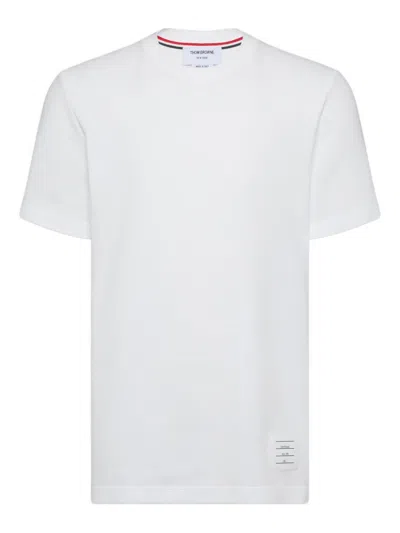 Thom Browne Side-slit Short-sleeve T-shirt In White