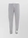 Thom Browne Cotton Track-pants Featuring Tricolor Detail In Gray