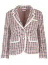 Thom Browne Check-pattern Buttoned Tweed Jacket