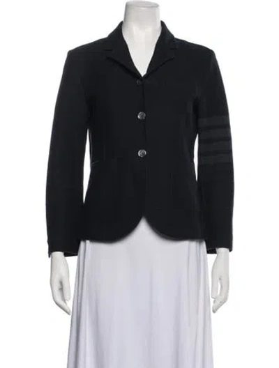 Pre-owned Thom Browne Cotton Twill 4-bar Classic Jacket Blazer In Blue