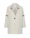 Thom Browne Cotton Twill Armband Cropped Car Coat