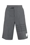 Thom Browne Shorts With 4-bar Motif In Grey