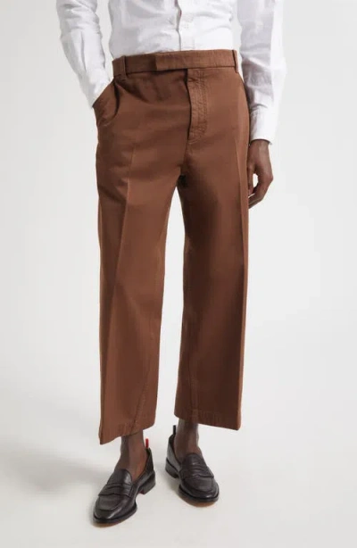 Thom Browne Cotton Twill Crop Chinos