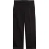 Thom Browne Cotton Twill Crop Chinos In Black